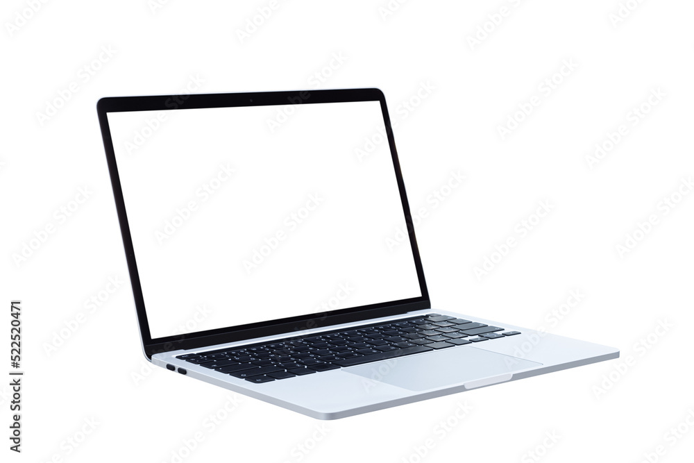 Laptop computer or notebook with blank screen on transparent background - PNG format. Laptop computer or notebook with blank screen on transparent background - PNG format.