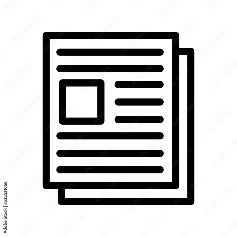 Newspaper icon template design Newspaper icon template design