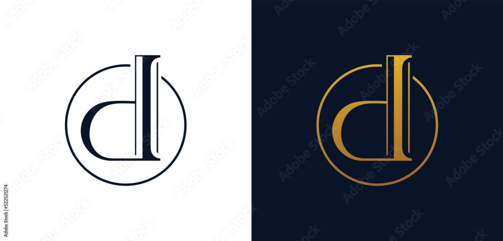 line style letter D logo line style letter D logo
