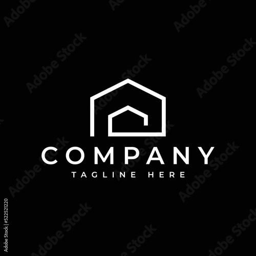 Minimalist real estate logo design