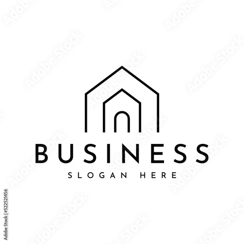 Minimalist real estate logo design