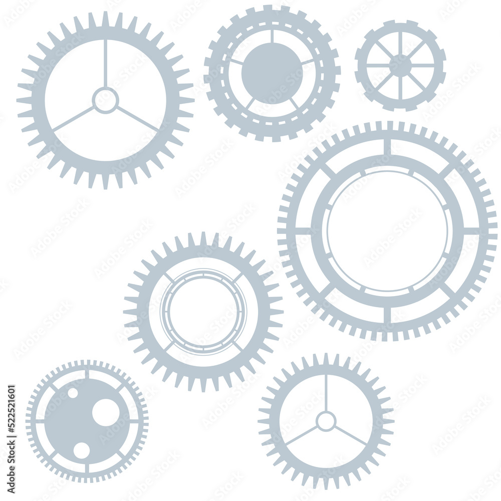 set of gears and cogs