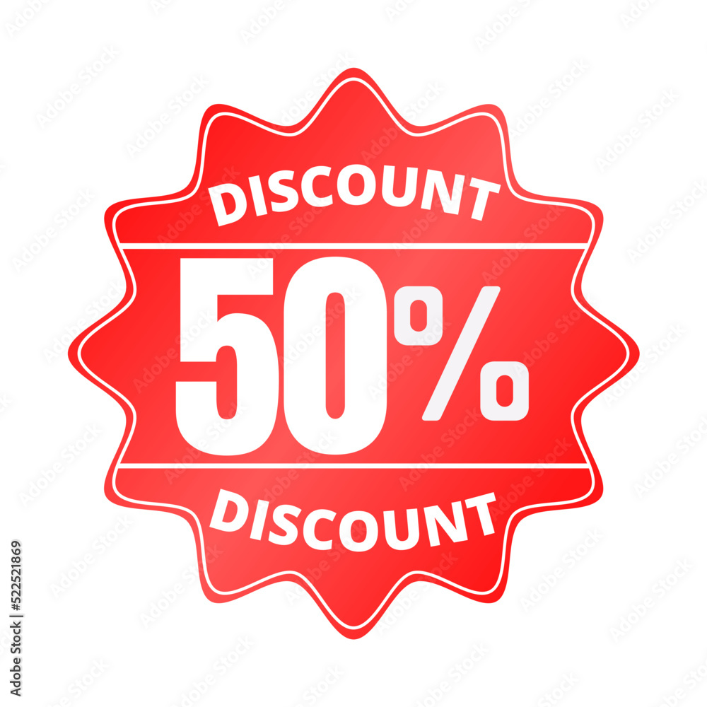 50% percent off, with red sticker design (Black Friday), online discount, mega sale, vector illustration, Fifty 50% percent off, with red sticker design (Black Friday), online discount, mega sale, vector illustration, Fifty