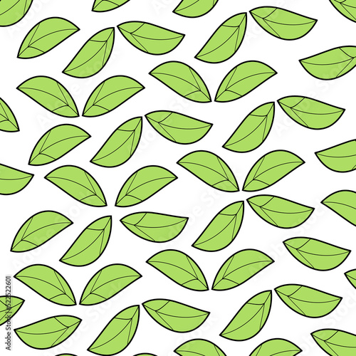 Striped leaf pattern on a white background
