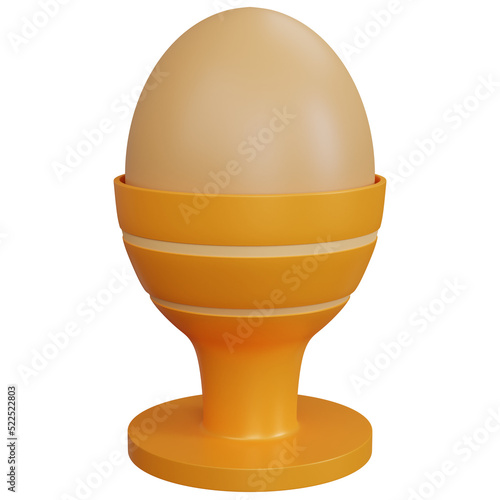 3d rendering eggs on top of storage isolated