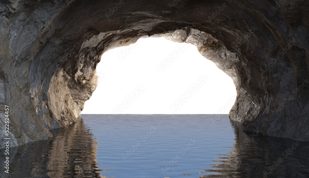 Fototapeta premium Rock caves on a transparent background