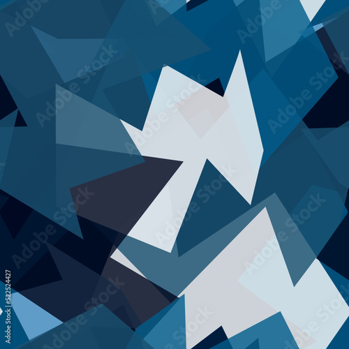 Abstract triangle seamless pattern. Irregular geometric low poly wallpaper. Polygonal background.