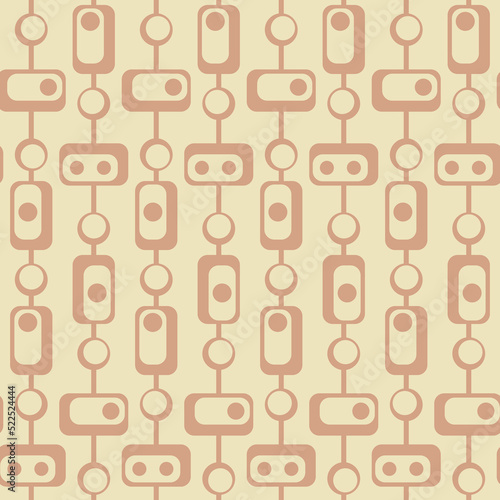 Seamless retro pattern, 1960s and 1970s style, mid-century modern