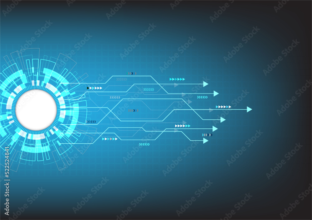 abstract blue technology concept background vector