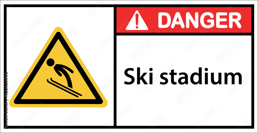 ski area,skiing sport,please be careful.sign danger ski area,skiing sport,please be careful.sign danger