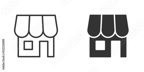 Store icon. Shop building icon. Simple design. Vector illustration.
