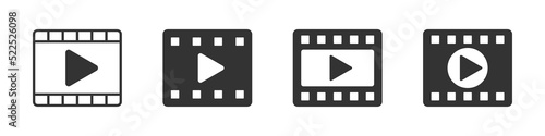 Video icon. Video clip icon. Vector illustration.