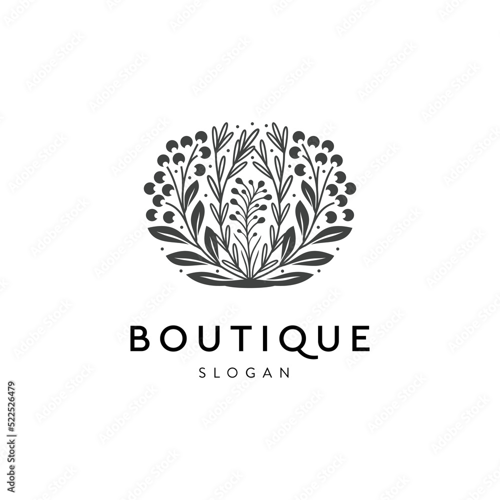 organic botanical logo for skin care or other business company