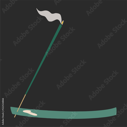 Aromatized spa stick on a stand. Aroma stick. cosmetic procedure aromatherapy. Vector.