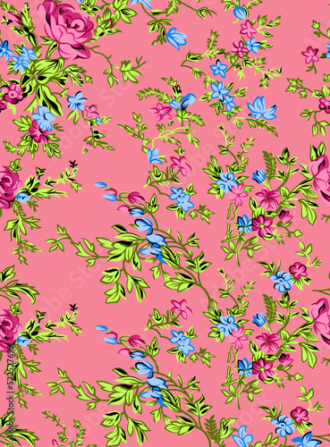 Seamless Floral Pattern in vector.Vector seamless pattern collection.Wild flowers, leaves, branches, candies repeat pattern design set.seamless floral pattern.Handmade. Wallpaper, fabric or design of 