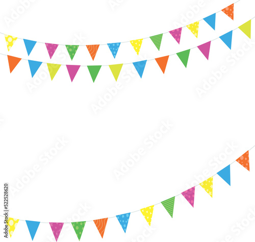 Colorful Festival Flag on white background