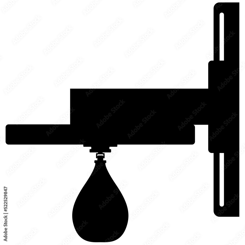 Punching ball, speed ball platform with wall mounting for box training