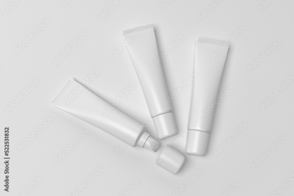 packaging template for lip balm tube mockup for design 3d render - obrazy, fototapety, plakaty 