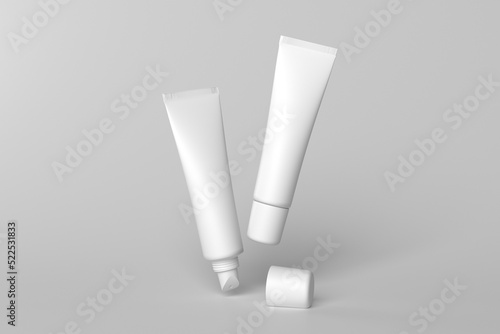 packaging template for lip balm tube mockup for design 3d render