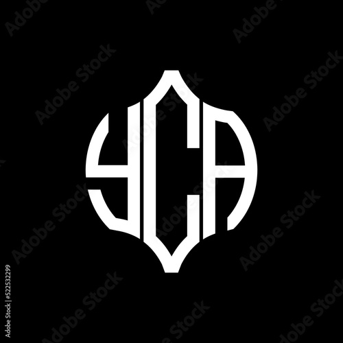 YCA letter logo. YCA best black background vector image. YCA Monogram logo design for entrepreneur and business.
 photo