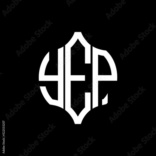 YEP letter logo. YEP best black background vector image. YEP Monogram logo design for entrepreneur and business.
