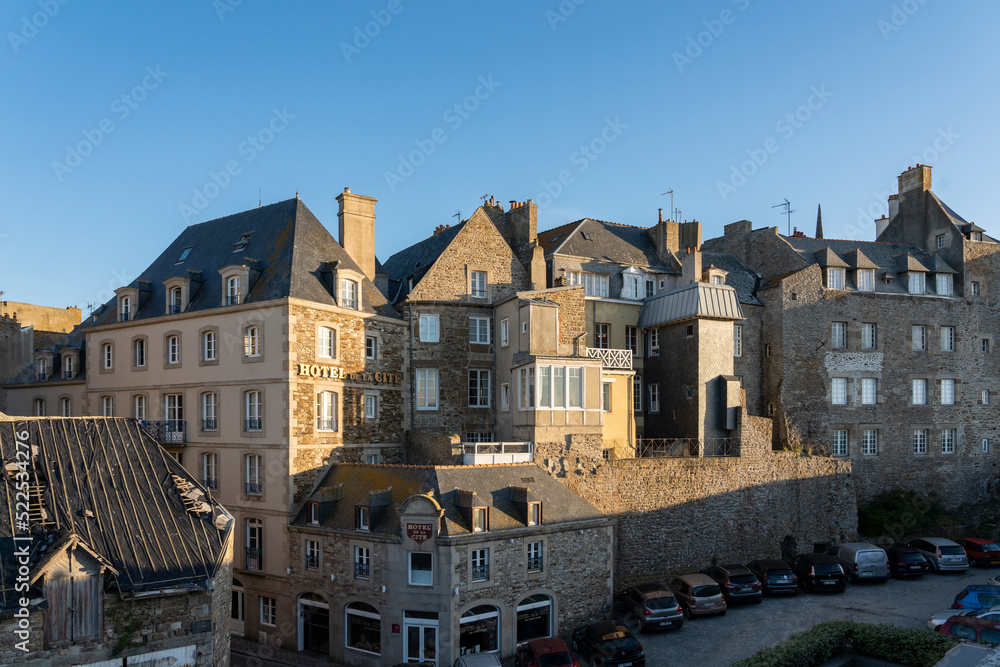 Old town of Saint-Malo, at the northwest coast of France