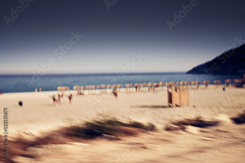 Fototapeta Naklejka Na Ścianę i Meble -  beach in the morning, motion blur