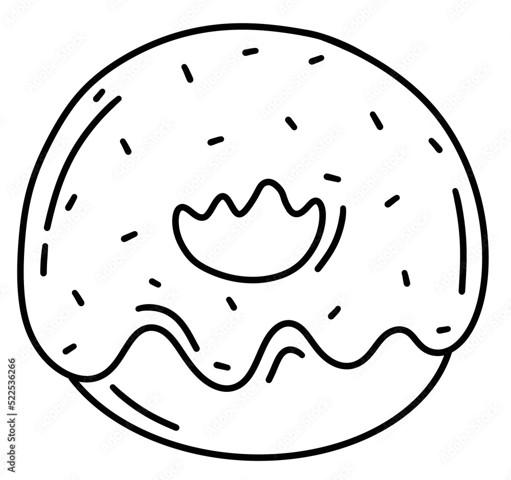 Obraz premium Donut line icon