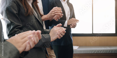 Business people clapping their hands  congratulation and appreciation concepts