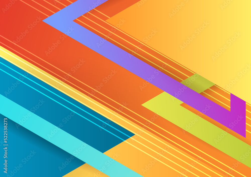 Abstract background with colourful geometric shapes. Digital future technology concept. vector illustration.