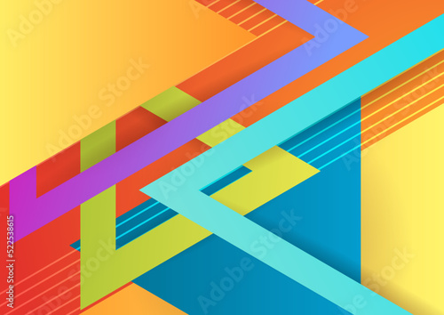 Abstract background with colourful geometric shapes. Digital future technology concept. vector illustration.