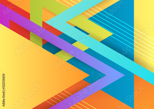 Abstract background with colourful geometric shapes. Digital future technology concept. vector illustration.