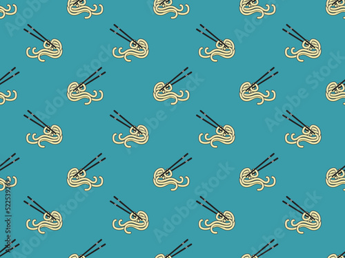 mie ramen noodle udon pattern seamless food menu product background element vector logo wallpaper
