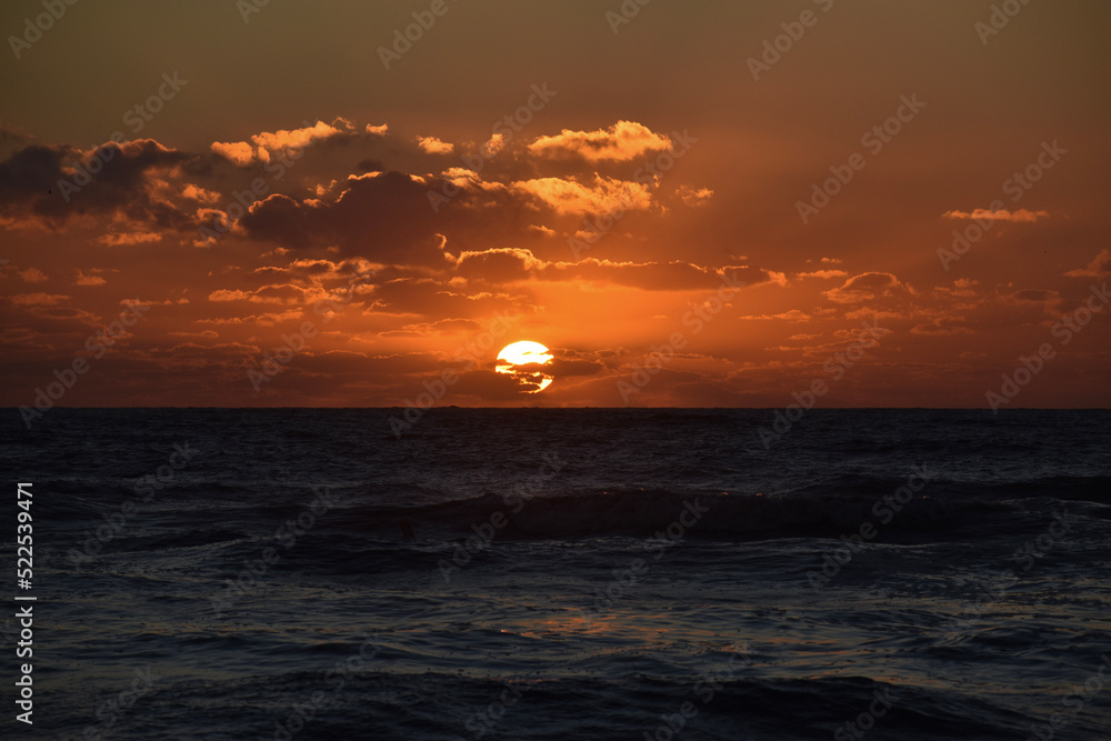 sunset over the sea