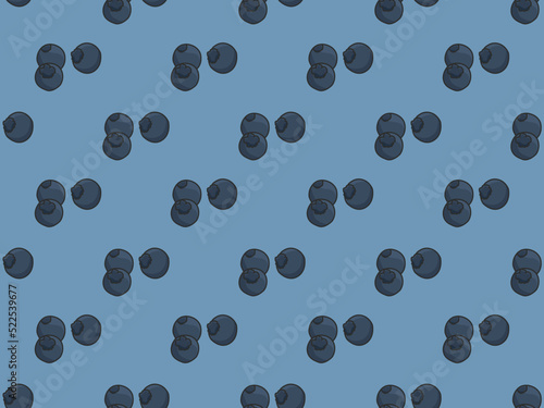 blueberry seamless art modern pattern background element flat doodle cartoon vector illustration