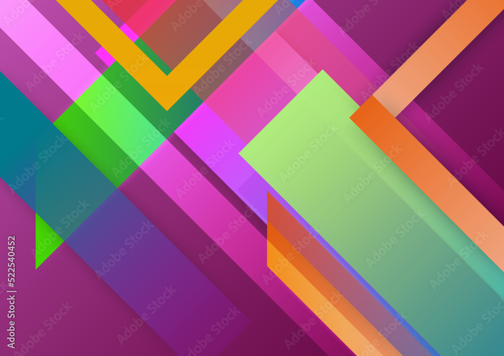Technology background design with colorful geometric shapes. Abstract geometric vector background
