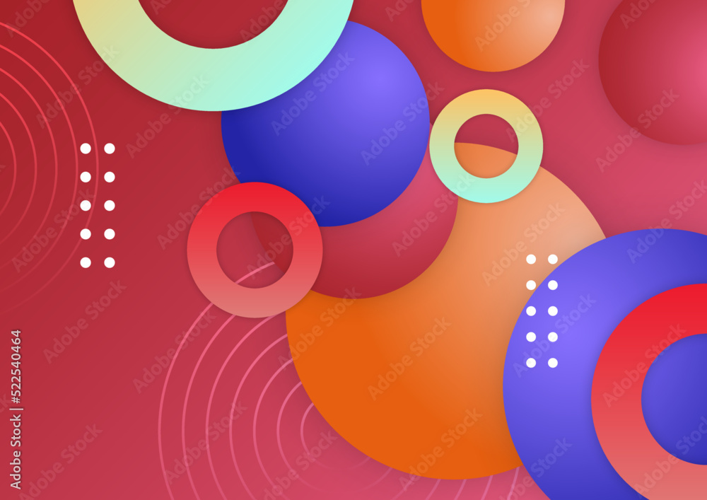 Fototapeta premium Technology background design with colorful geometric shapes. Abstract geometric vector background