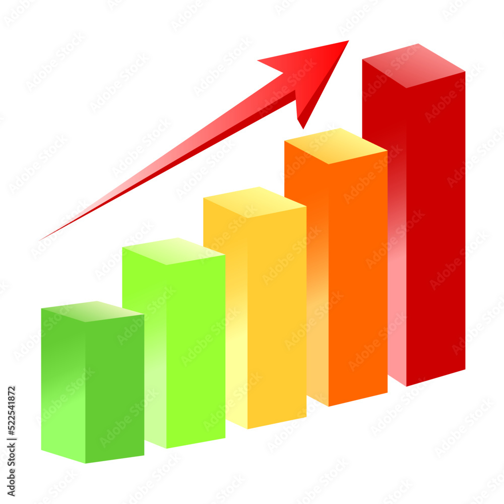 business graph. Growing graph simple icon business graph. Growing graph simple icon