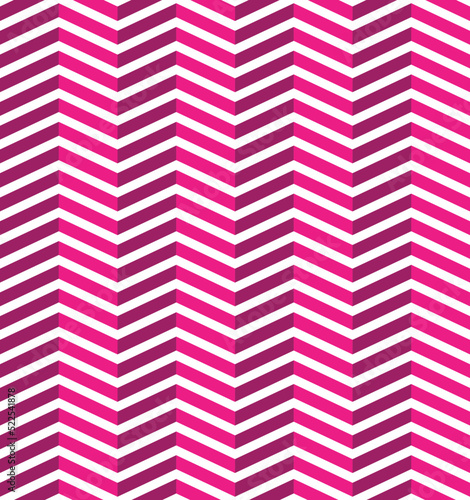 3D Fold Effect Retro Abstract Zigzag Lines Seamless Pattern Minimal Psychedelic Concept Perfect for Allover Fabric Print or Wrapping Paper