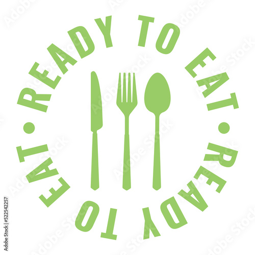 Meal ready to eat vector icon. Poster, card, banner, t-shirt design element. photo