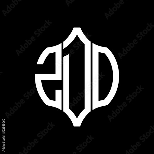 ZDO letter logo. ZDO best black background vector image. ZDO Monogram logo design for entrepreneur and business.
 photo