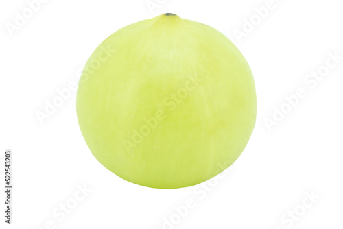 Indian gooseberry, amla green fruits isolated on white background. with clipping path.