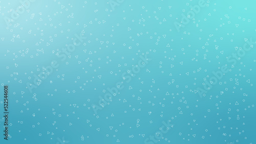 三角と四角線がランダムに散らばる背景素材,ブルーグローン