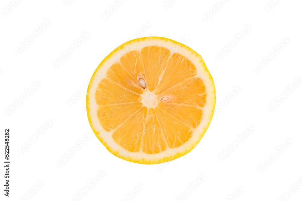 Orange fruit slice isolated on white background with clipping path Orange fruit slice isolated on white background with clipping path