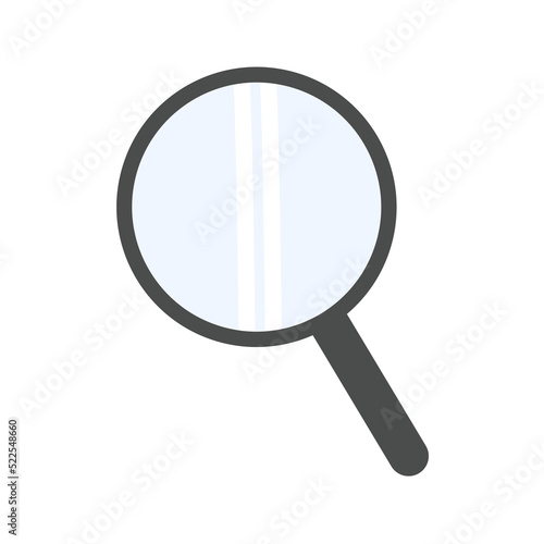 Magnifying glass icon, flat design isolated on white, vector eps10 illustration