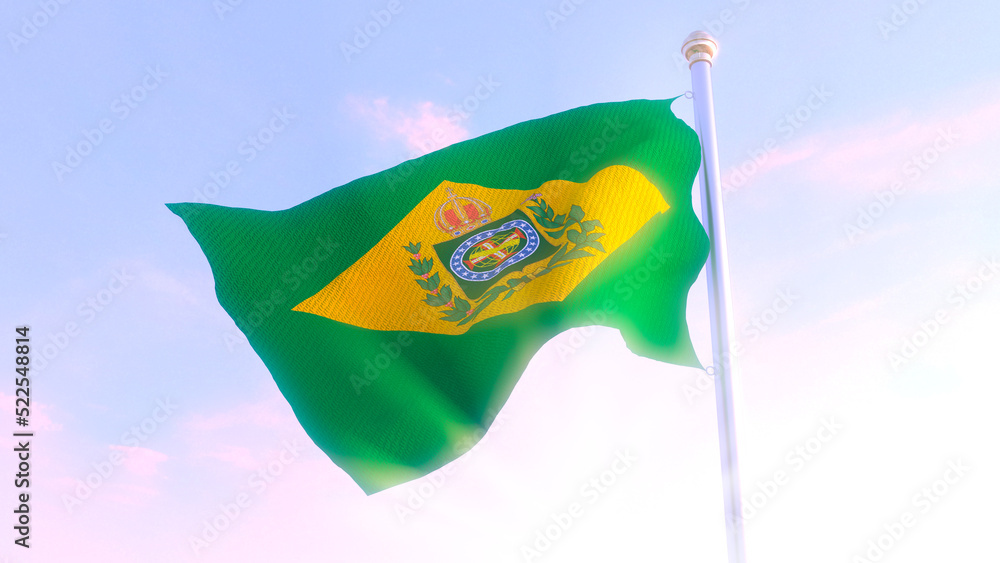 Fototapeta premium A bandeira do antigo Império do Brasil - Ilustração 3D