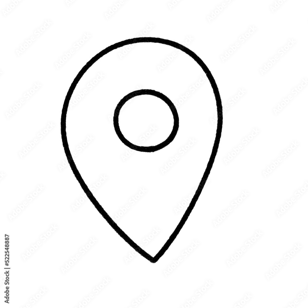 Location pin doodle Location pin doodle
