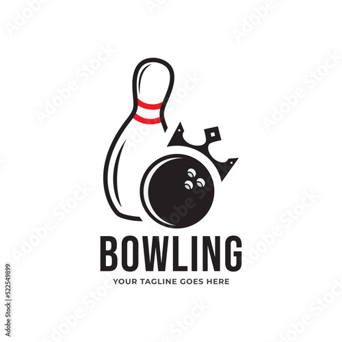 Modern Professional Isolated Sports Badge Logo - Bowling Club Association