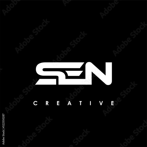 SEN Letter Initial Logo Design Template Vector Illustration