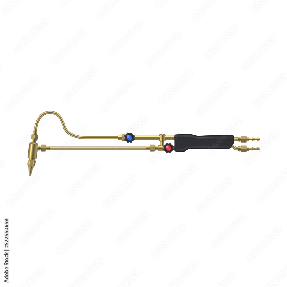 Fototapeta premium Gas welding torch injector. Vector illustration.